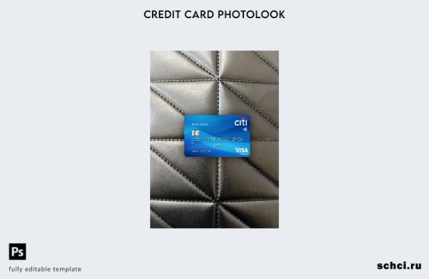 цифровая загрузка США Citibank Visa Platinum, фотоизображение, передний шаблон к